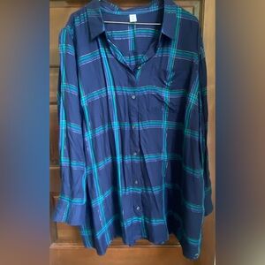 Old Navy plus plaid top